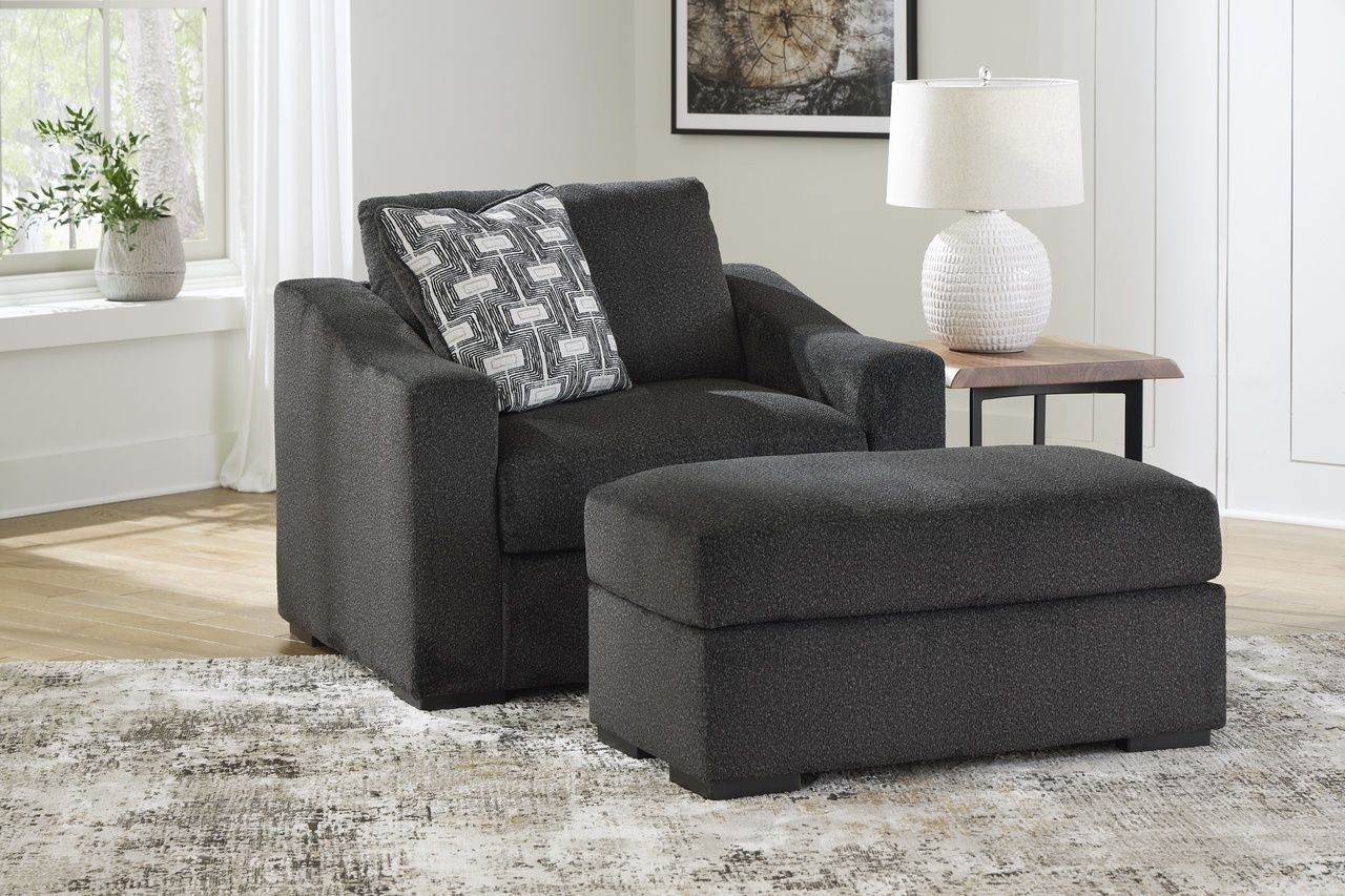 Wryenlynn Ottoman In Onyx 4940514