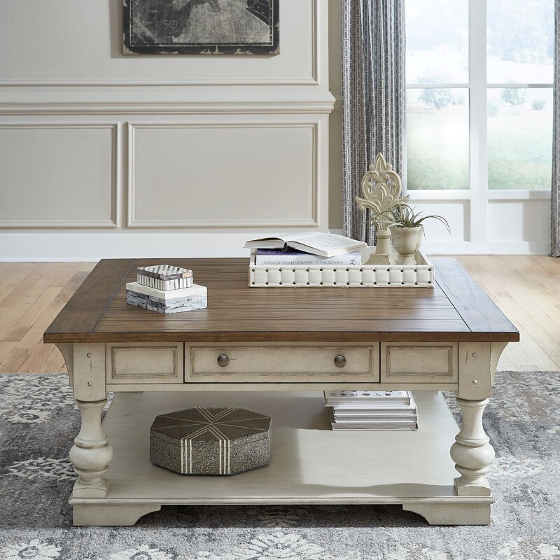 Morgan Creek Drawer Square Cocktail Table 498OT1012