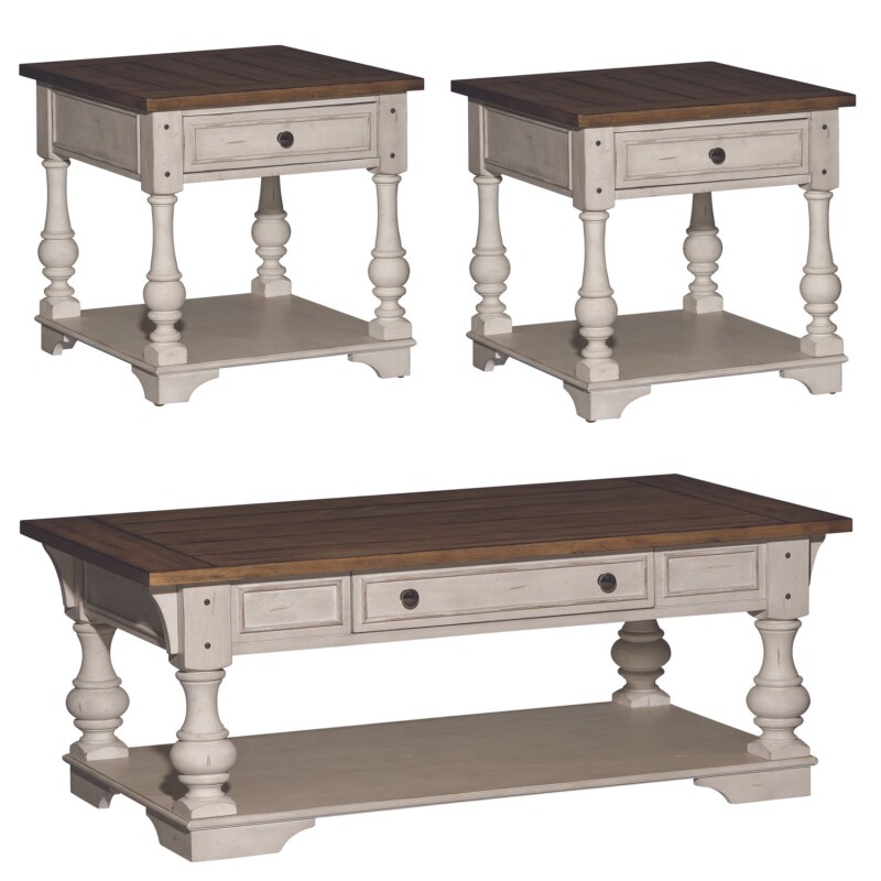 Morgan Creek 3 Piece Set (1-Cocktail 2-End Tables) 498OT3PCS