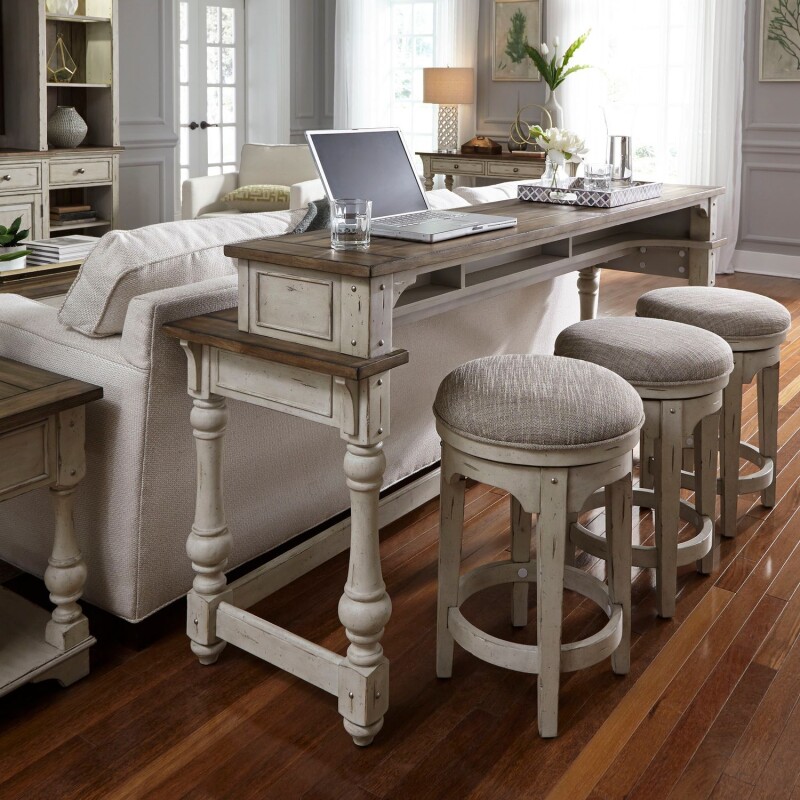 Morgan Creek 4 Piece Console Set (1-Console 3-Stools) 498OT4PCS