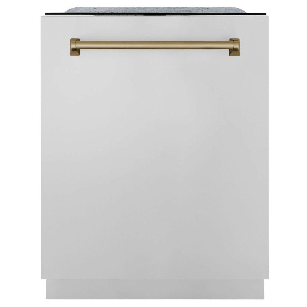 Autograph Edition 30 in. Kitchen Package with Stainless Steel Dual Fuel Range, Range Hood, Dishwasher, and Refrigerator with External Water Dispenser with Champagne Bronze Accents 4AKPRRARHDWM30CB, product image 14 of 26