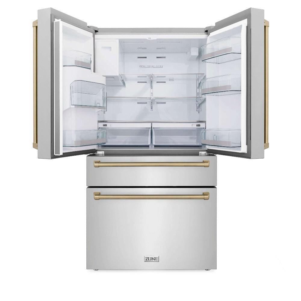 Autograph Edition 30 in. Kitchen Package with Stainless Steel Dual Fuel Range, Range Hood, Dishwasher, and Refrigerator with External Water Dispenser with Champagne Bronze Accents 4AKPRRARHDWM30CB, product image 22 of 26