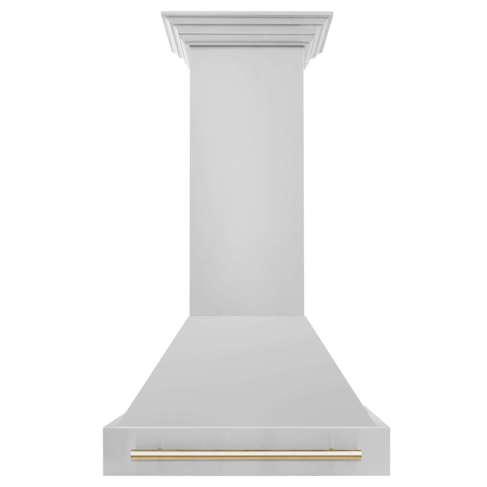 Autograph Edition 30 in. Kitchen Package with Stainless Steel Dual Fuel Range, Range Hood, Dishwasher, and Refrigerator with External Water Dispenser with Polished Gold Accents 4AKPRRARHDWM30G, product image 11 of 27