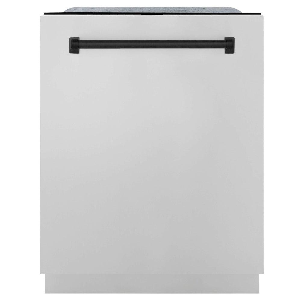 Autograph Edition 30 in. Kitchen Package with Stainless Steel Dual Fuel Range, Range Hood, Dishwasher, and Refrigerator with External Water Dispenser with Matte Black Accents 4AKPRRARHDWM30MB, product image 16 of 28