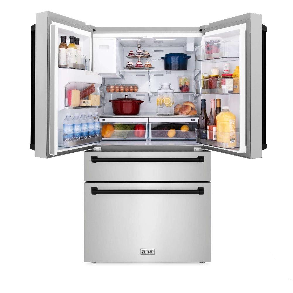 Autograph Edition 30 in. Kitchen Package with Stainless Steel Dual Fuel Range, Range Hood, Dishwasher, and Refrigerator with External Water Dispenser with Matte Black Accents 4AKPRRARHDWM30MB, product image 24 of 28