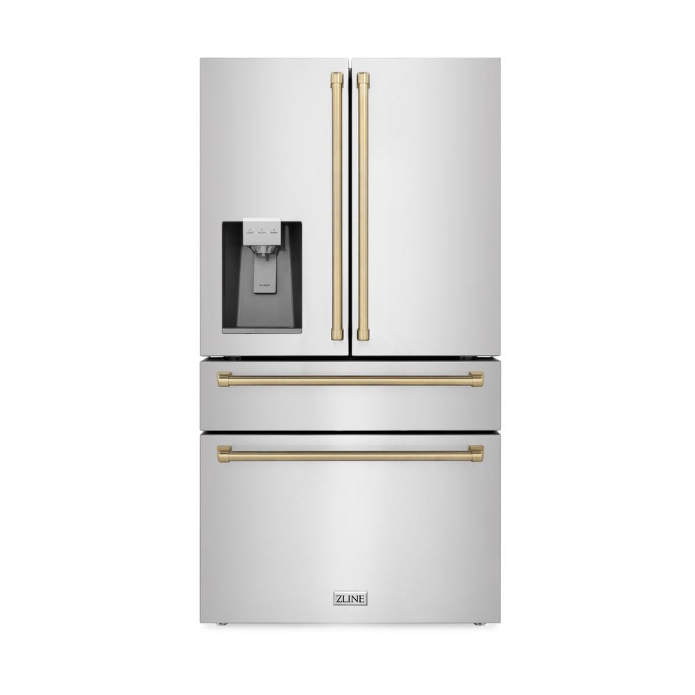 Autograph Edition 36 in. Kitchen Package with Stainless Steel Dual Fuel Range, Range Hood, Dishwasher and Refrigerator Including External Water Dispenser with Champagne Bronze Accents 4AKPRRARHDWM36CB, product image 20 of 25
