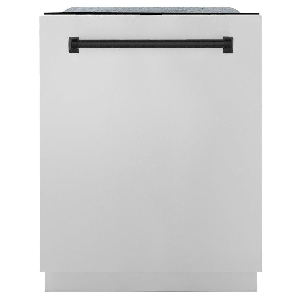 Autograph Edition 48 in. Kitchen Package with Stainless Steel Dual Fuel Range, Range Hood, Dishwasher and Refrigerator Including External Water Dispenser with Matte Black Accents 4AKPRRARHDWM48MB, product image 17 of 29
