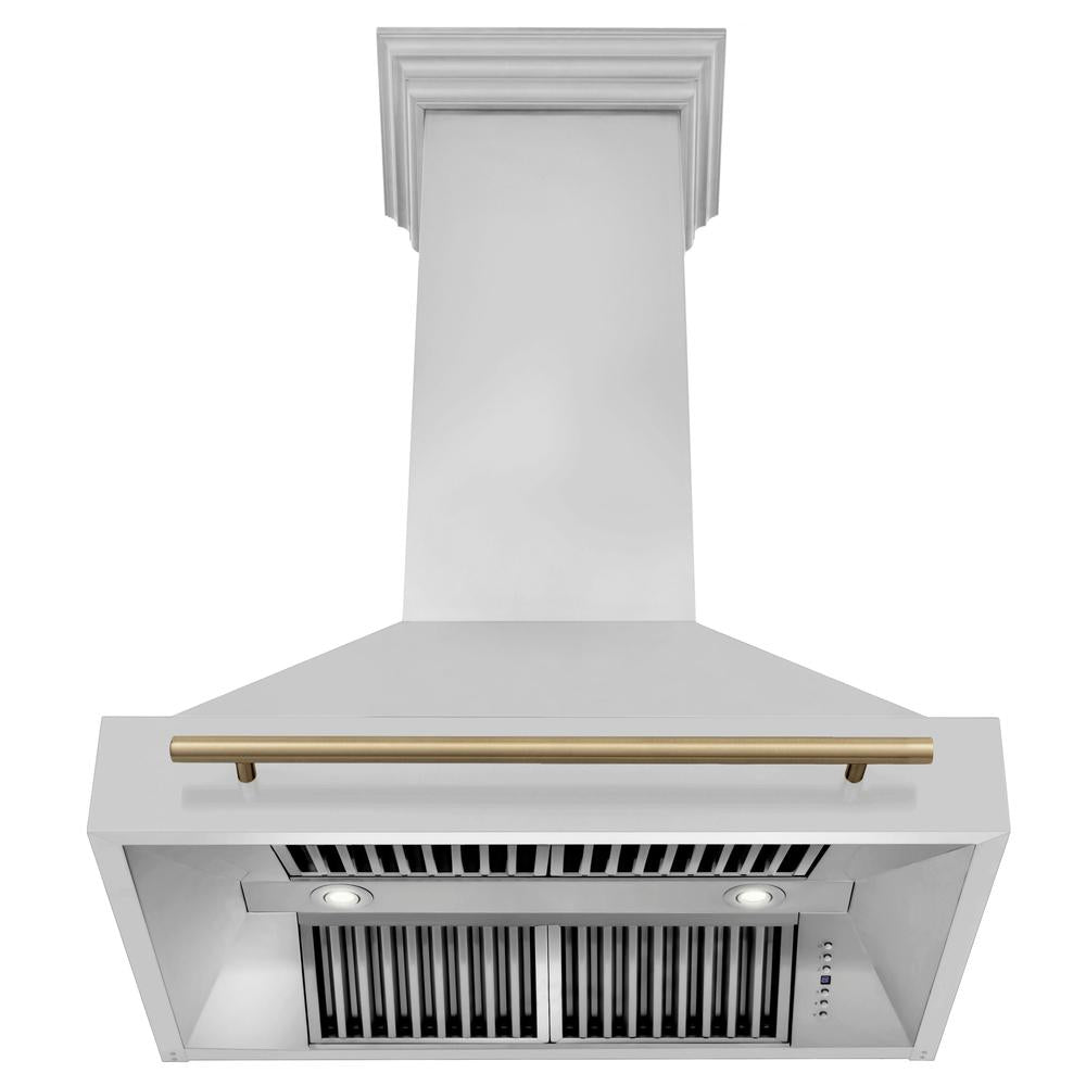 Autograph Edition 36 in. Kitchen Package with Stainless Steel Dual Fuel Range, Range Hood, Dishwasher and Refrigerator with Champagne Bronze Accents 4KAPRRARHDWM36CB