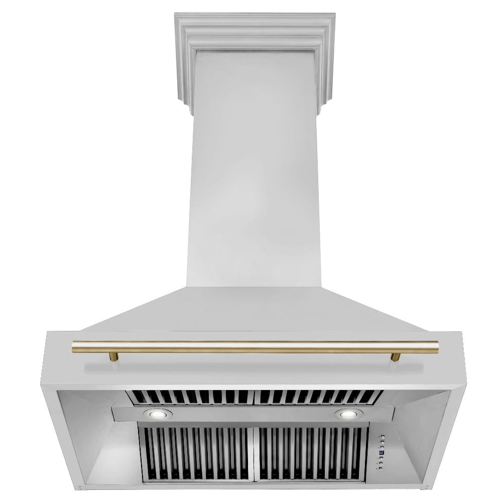 Autograph Edition 36 in. Kitchen Package with Stainless Steel Dual Fuel Range, Range Hood, Dishwasher and Refrigerator with Polished Gold Accents 4KAPRRARHDWM36G