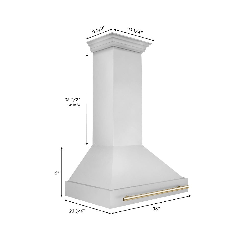 Autograph Edition 36 in. Kitchen Package with Stainless Steel Dual Fuel Range, Range Hood, Dishwasher and Refrigerator with Polished Gold Accents 4KAPRRARHDWM36G