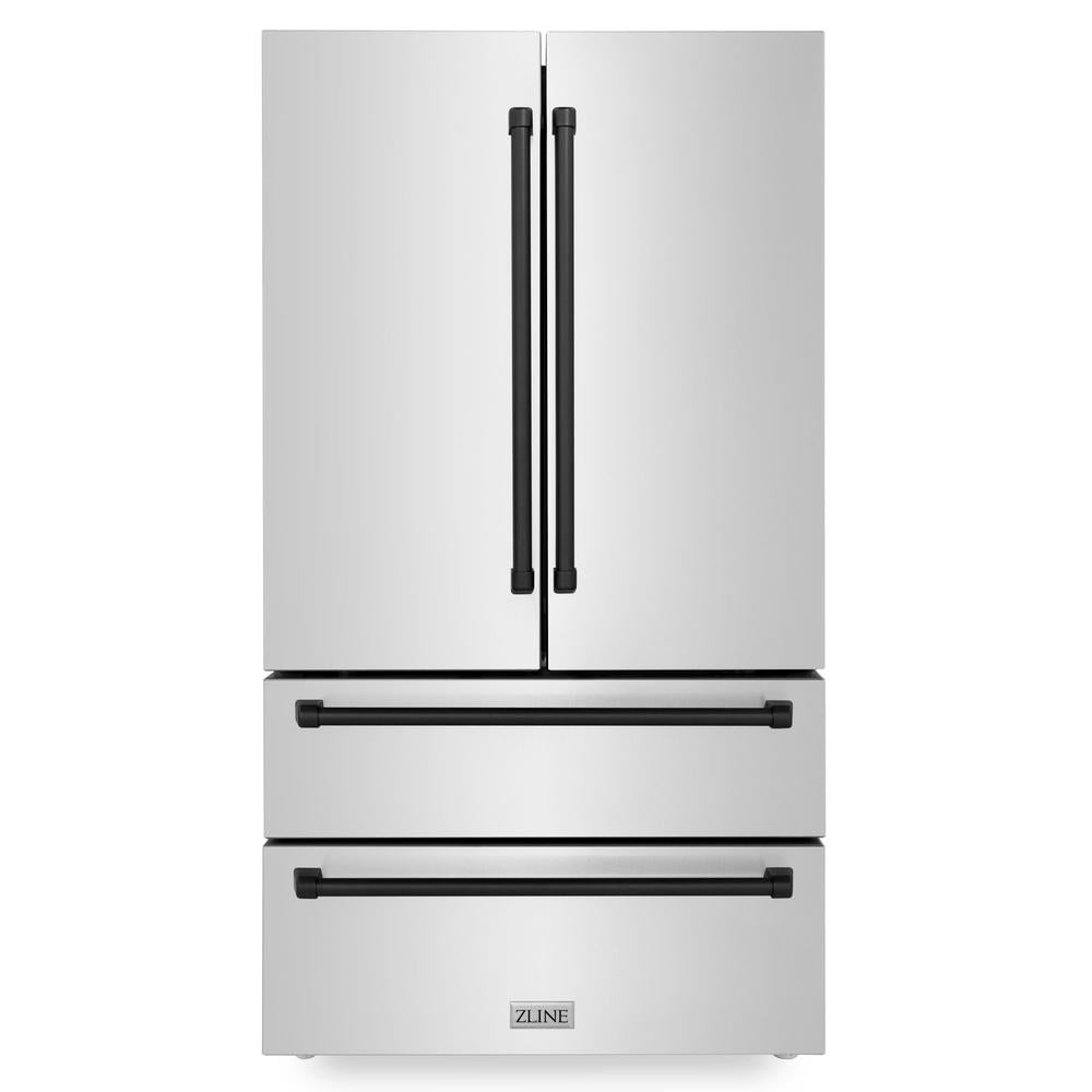 Autograph Edition 36 in. Kitchen Package with Stainless Steel Dual Fuel Range, Range Hood, Dishwasher and Refrigerator with Matte Black Accents 4KAPRRARHDWM36MB, product image 18 of 25