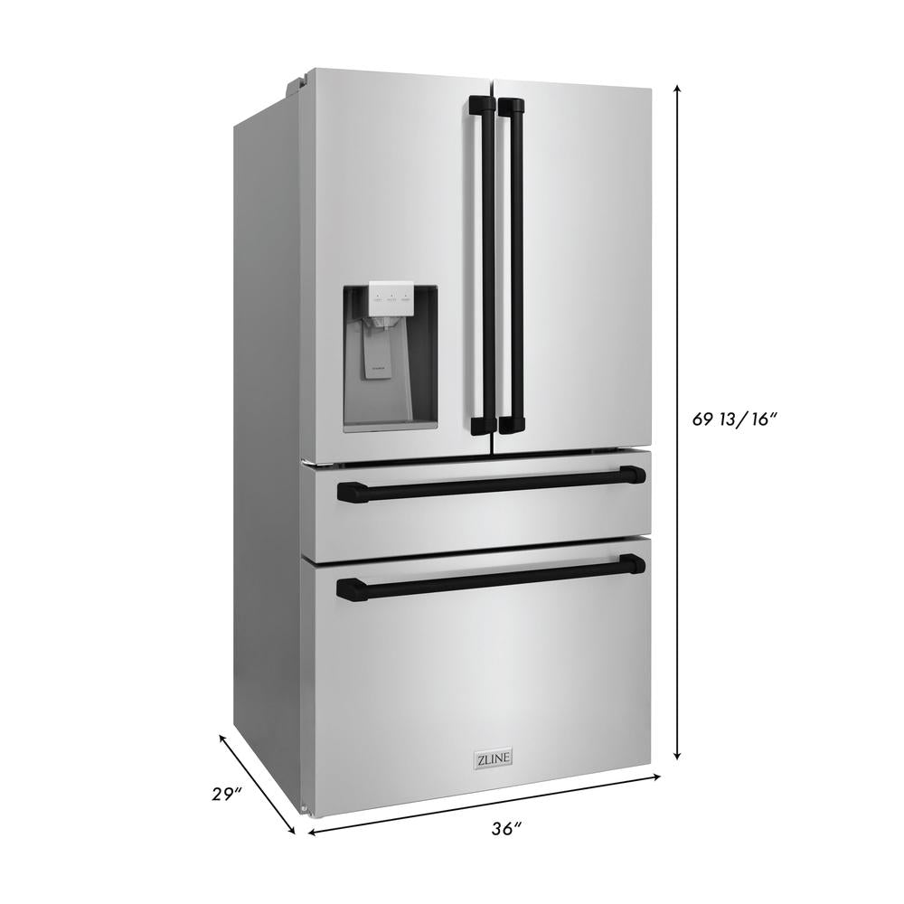 Autograph Edition 48 in. Kitchen Package with Stainless Steel Dual Fuel Range, Range Hood, Dishwasher and Refrigerator with Matte Black Accents 4KAPRRARHDWM48MB, product image 20 of 20