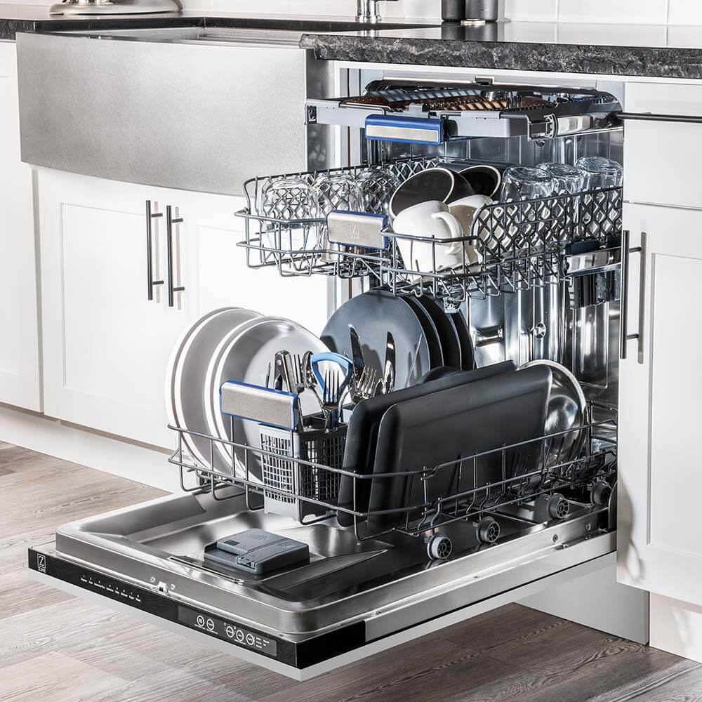 30 in. Kitchen Package with Stainless Steel Dual Fuel Range, Range Hood, Microwave Drawer and Tall Tub Dishwasher 4KPRARH30MWDWV