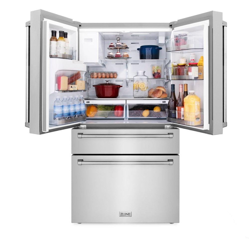 Kitchen Package with Water and Ice Dispenser Refrigerator, 30 in. Gas Range, 30 in. Range Hood, and 24 in. Tall Tub Dishwasher 4KPRWSGRRH30DWV