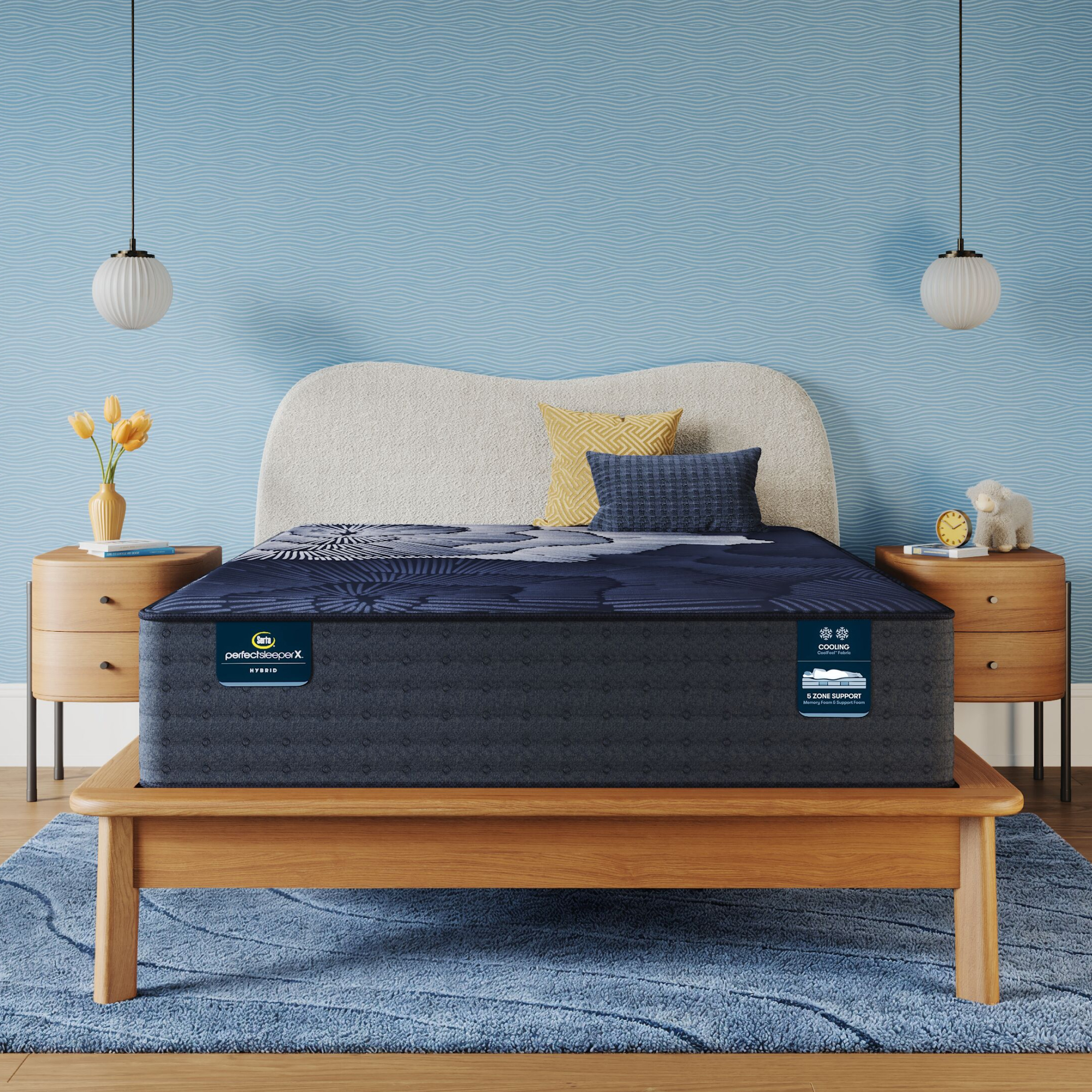 Perfect Sleeper X Prescott 14" Hybrid Medium Firm Mattress Set -Full 5000150519930