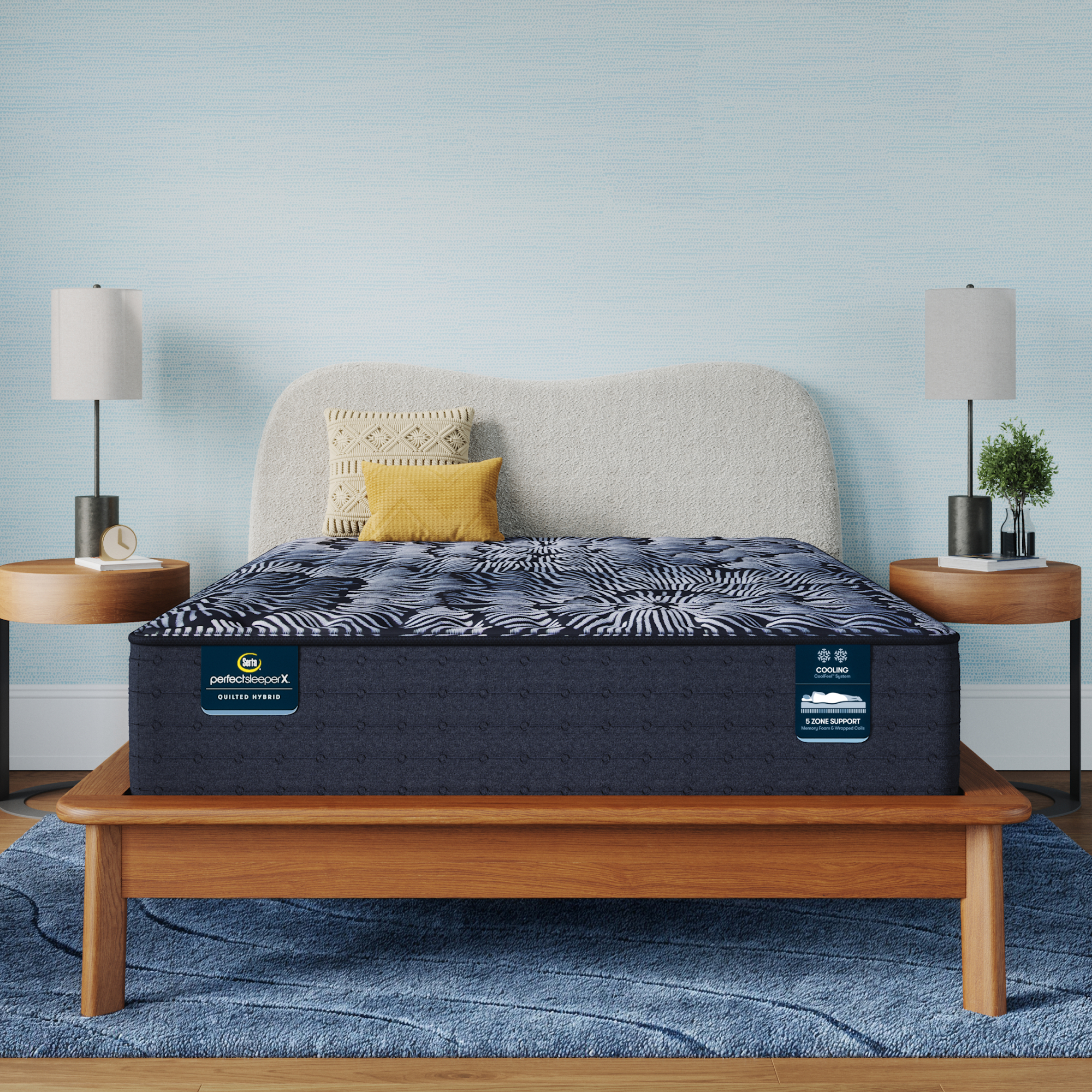 Perfect Sleeper X Knox 13.5" Hybrid Firm Mattress Low Profile Set -King 5001004919860