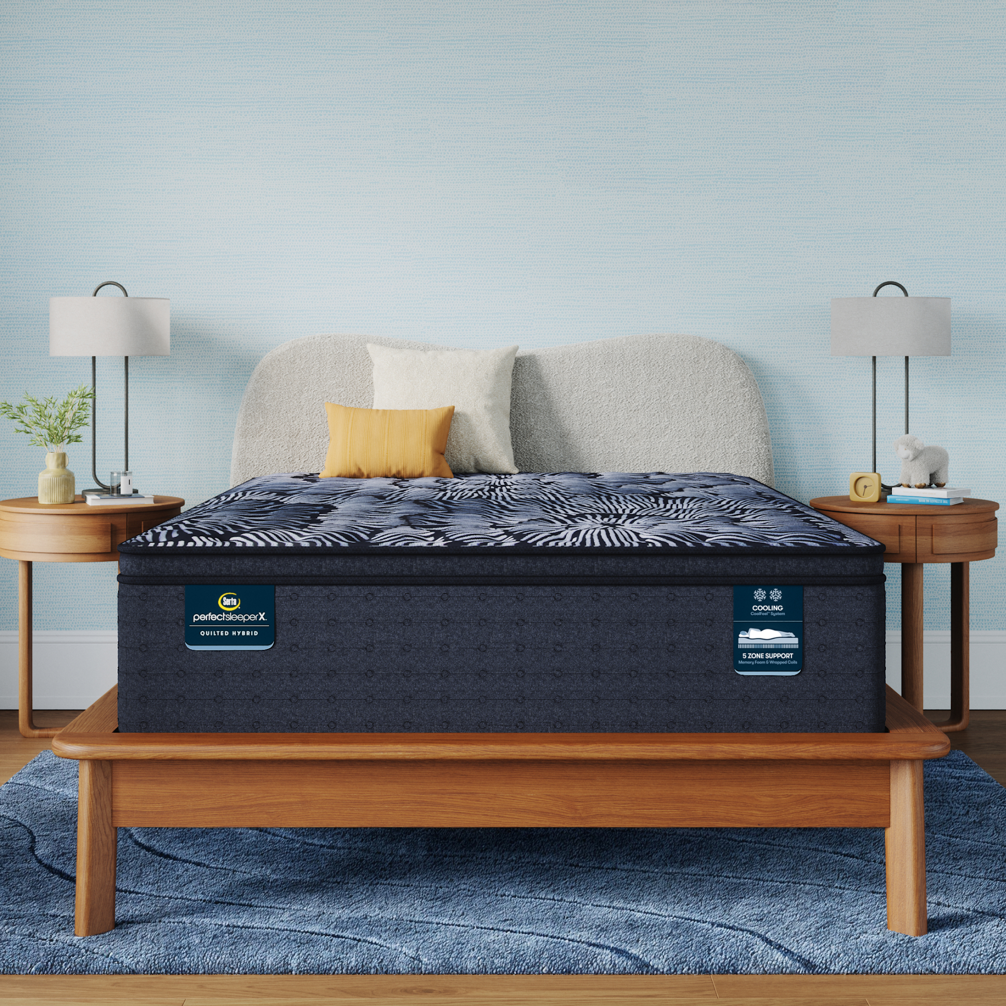Perfect Sleeper X Lexton 14.25" Hybrid Medium Pillow Top Mattress Low Profile Set -Twin XL 5001056739820