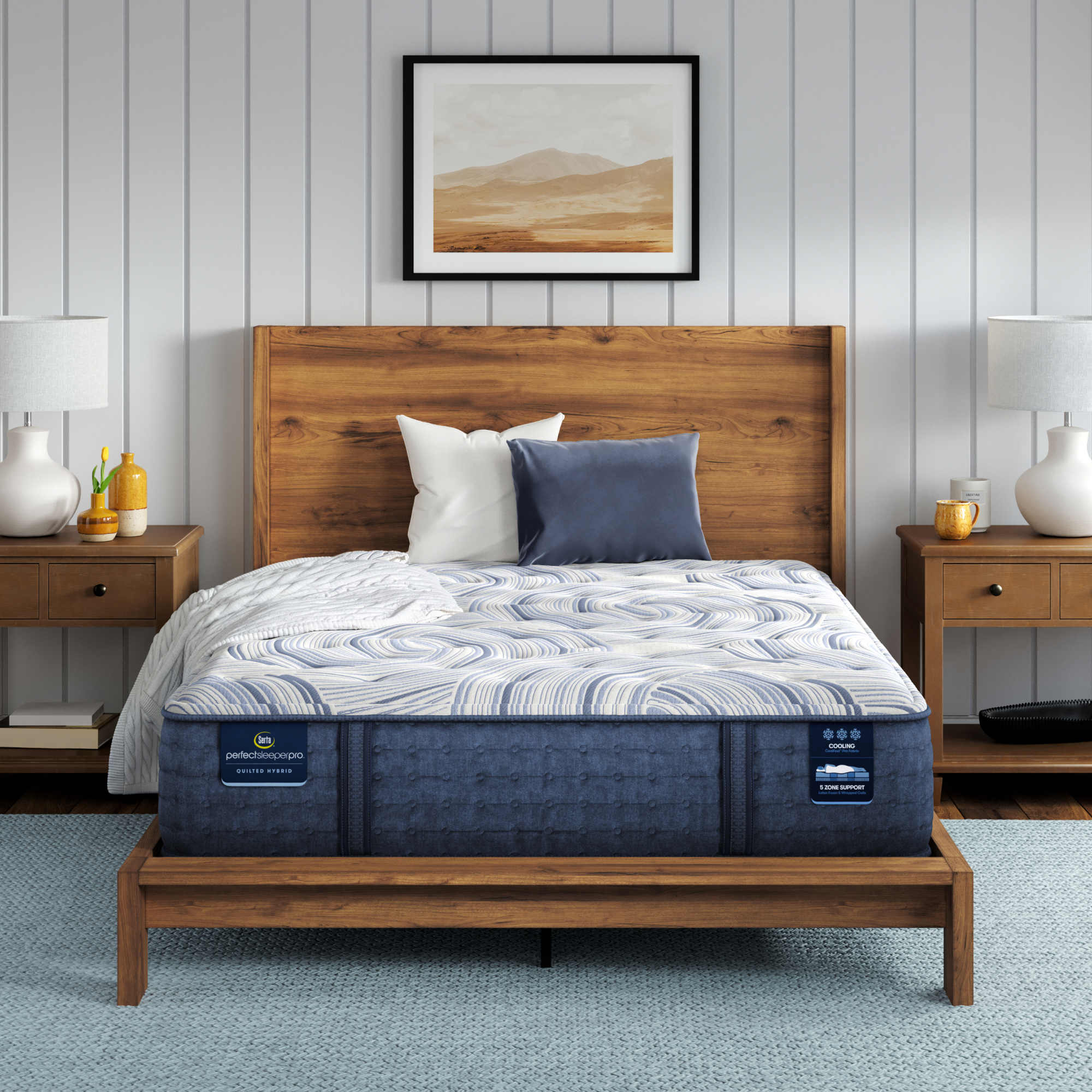 Perfect Sleeper Pro Kensington 13" Latex Hybrid Medium Mattress Set -King 5001108819960