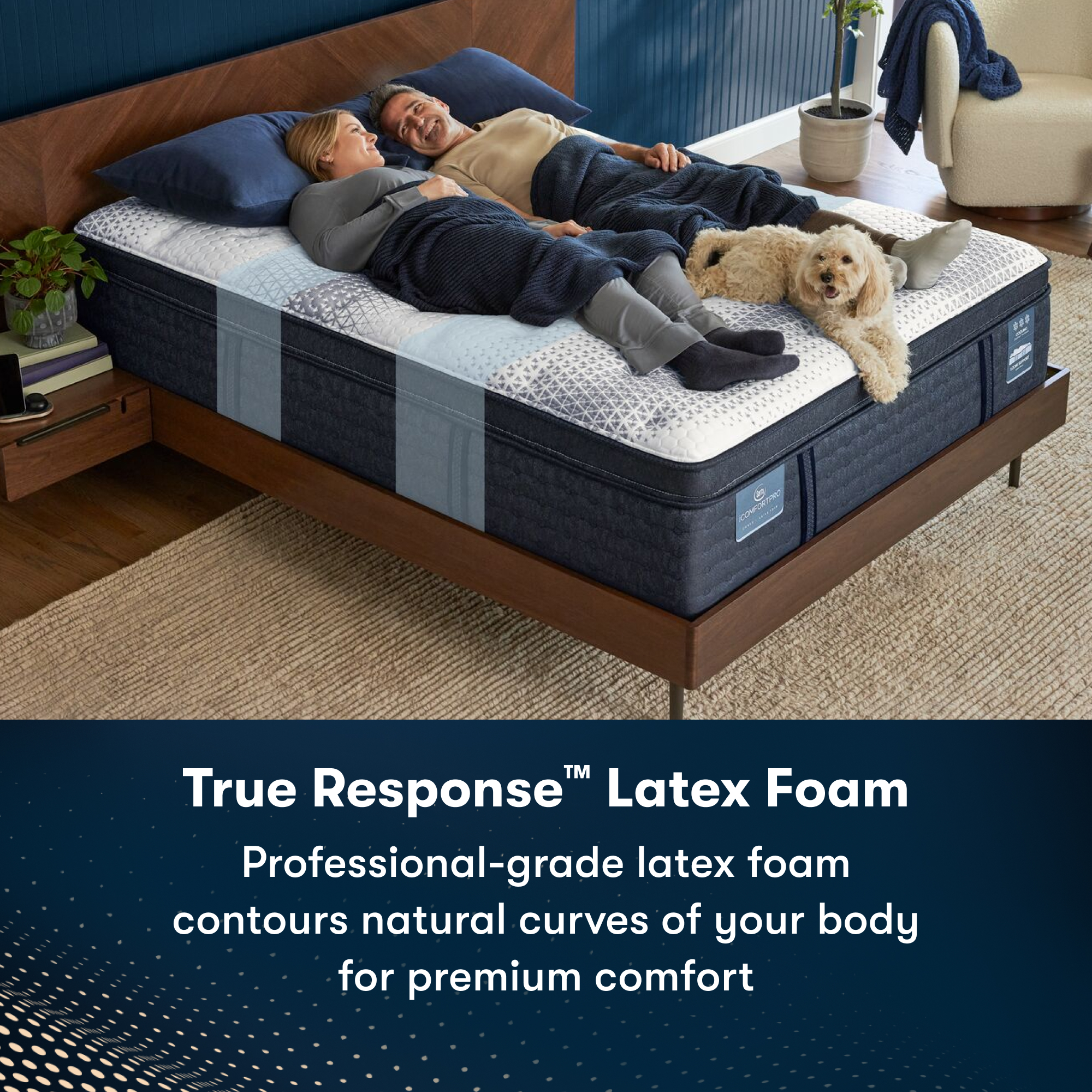 iComfortPro Chelsea 12" Latex Foam Medium Mattress Set -Queen 5008003819950