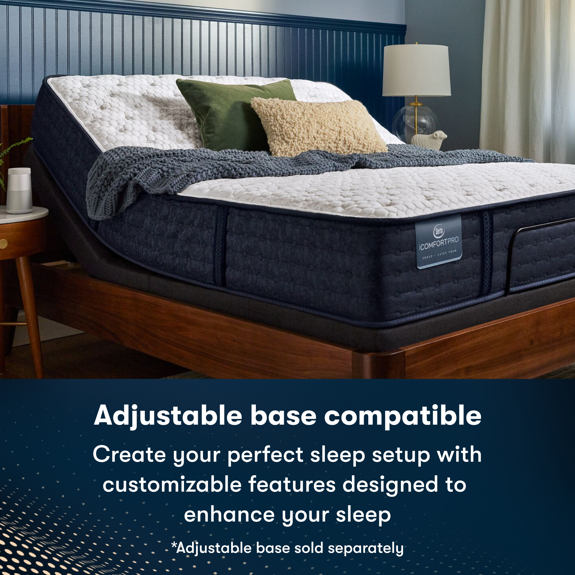 iComfortPro Chelsea 12" Latex Foam Medium Mattress Set -Queen 5008003819950