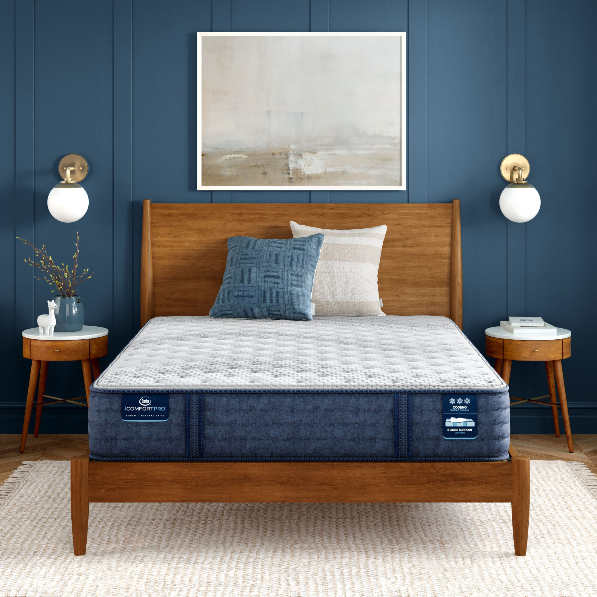 iComfortPro Granby 11.5" Latex Foam Extra Firm Mattress Set -California King 5008031919970