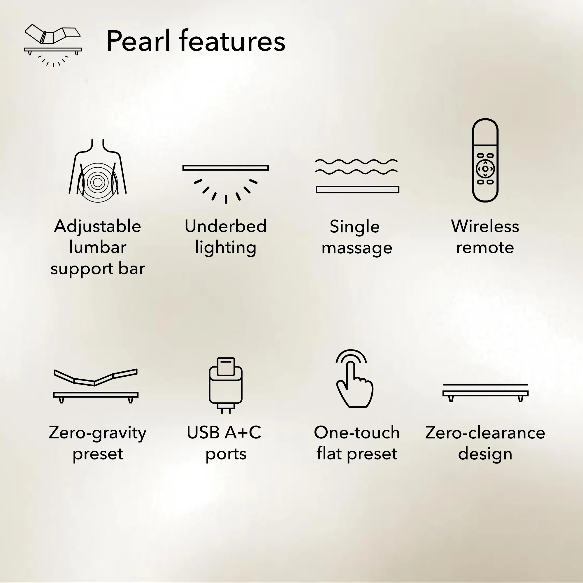 Baselogic™ Pearl Adjustable Base - King 5008375197560