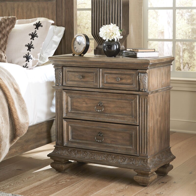 Carlisle Court Bedside Chest w/ Charging Station 502BR62