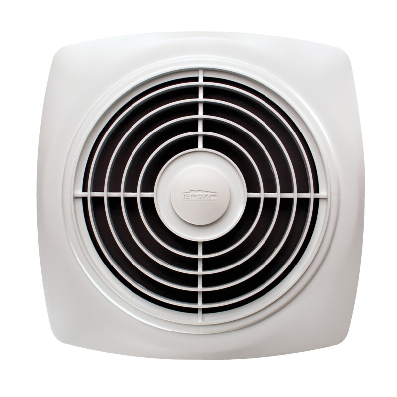 8-Inch, 160 CFM Side Discharge Ventilation Fan with Square Plastic Grille, 5.0 Sones 503