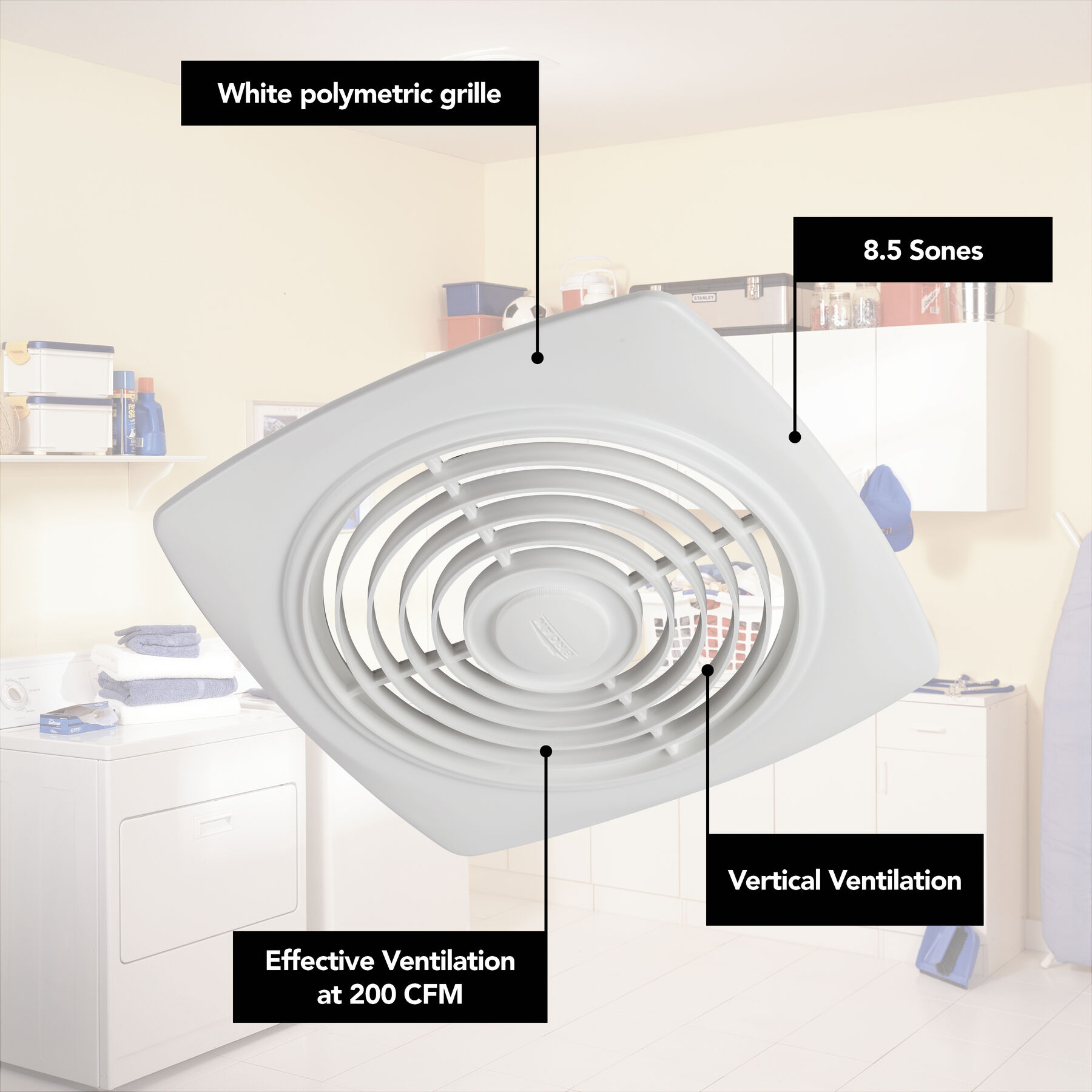 8-Inch Vertical Discharge Fan, 200 CFM 505