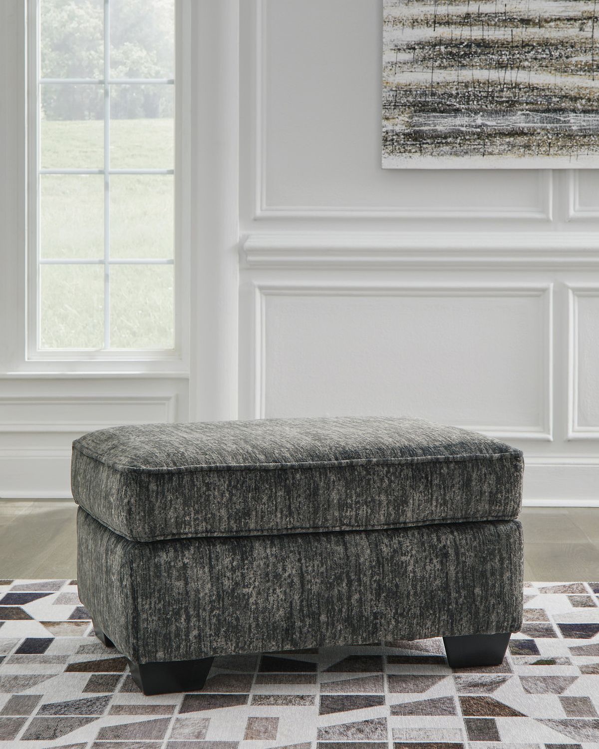 Lonoke Ottoman In Gunmetal 5050414