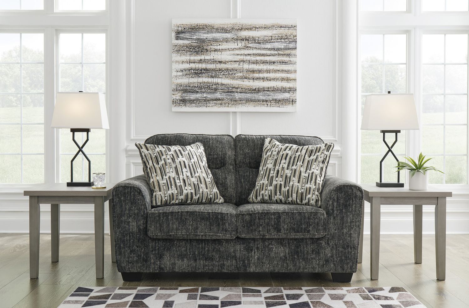 Lonoke Loveseat In Gunmetal 5050435