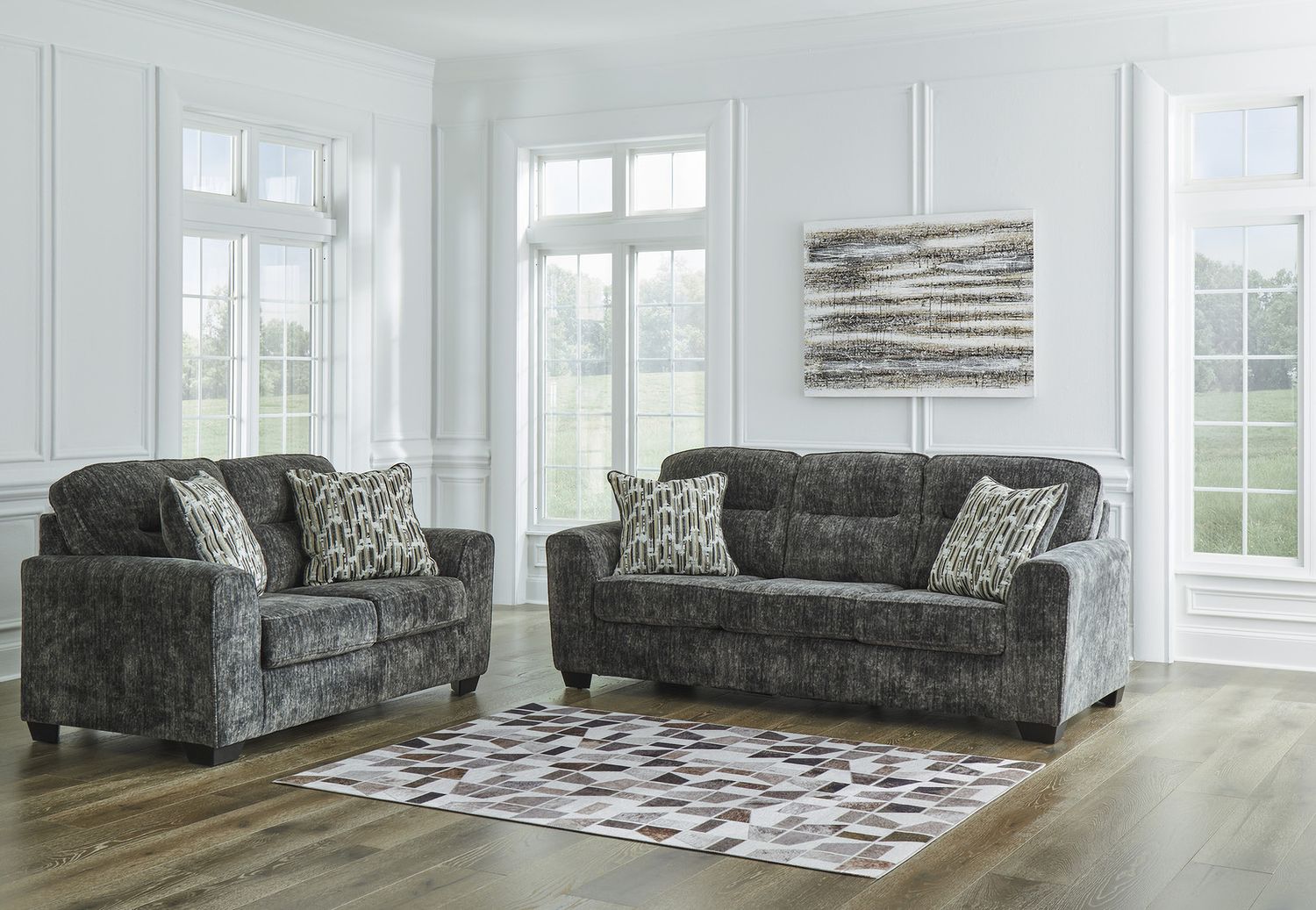 Lonoke Loveseat In Gunmetal 5050435