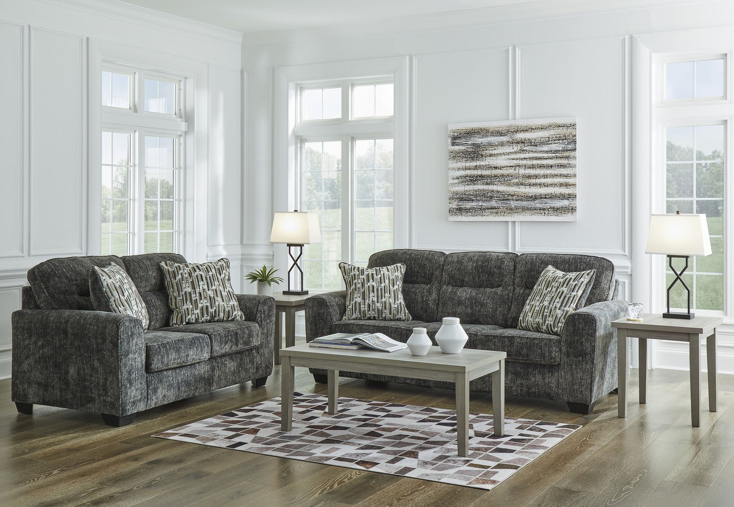 Lonoke Sofa In Gunmetal 5050438