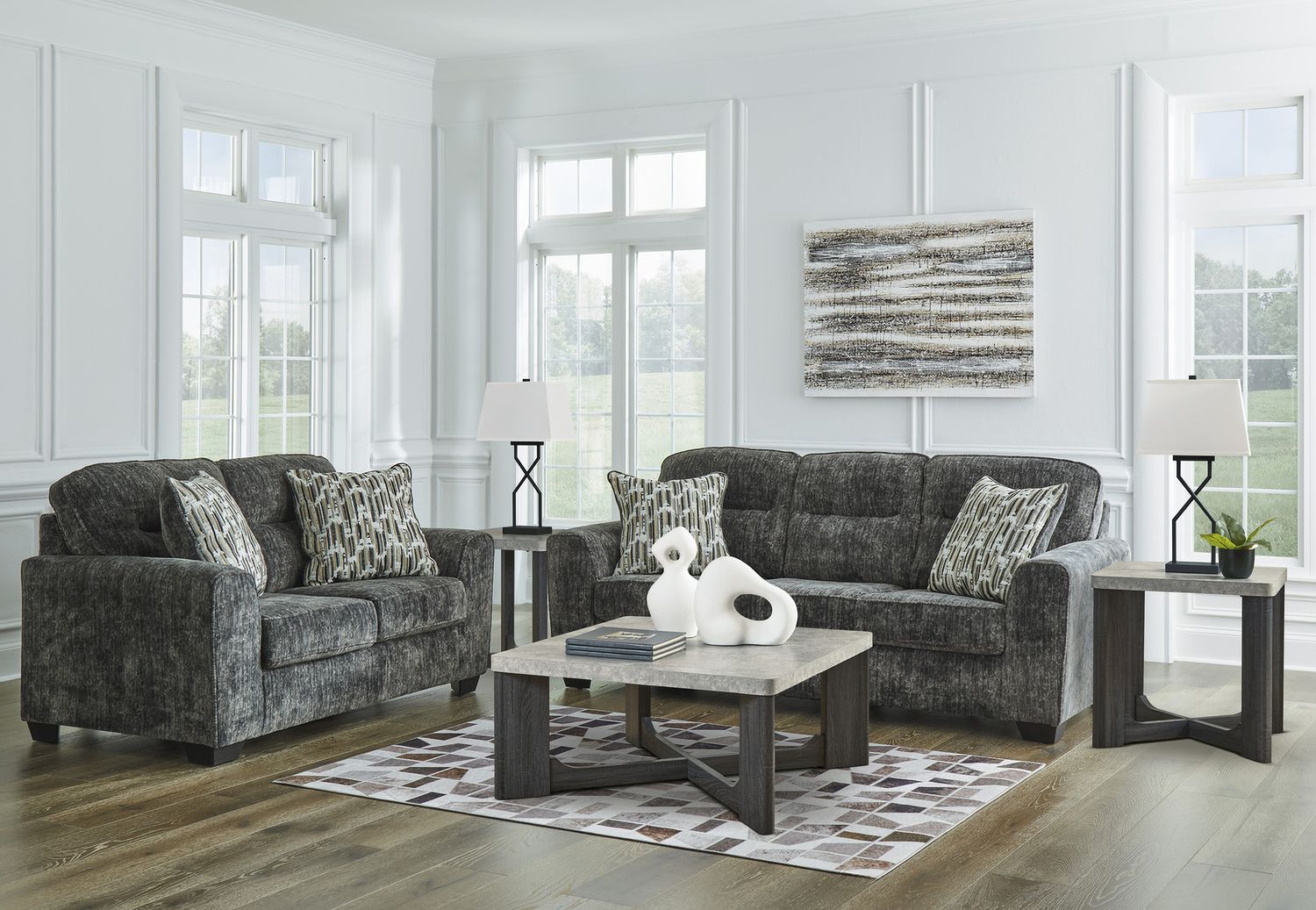 Lonoke Sofa In Gunmetal 5050438