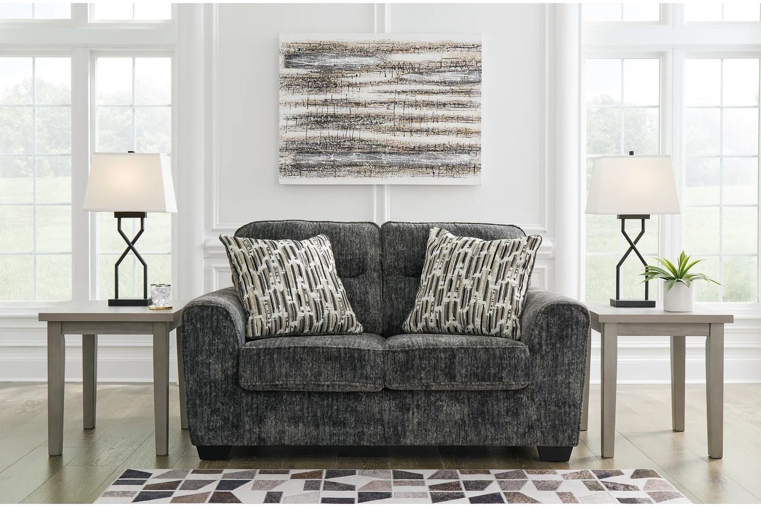 Lonoke Living Room Set In Gunmetal 50504U1