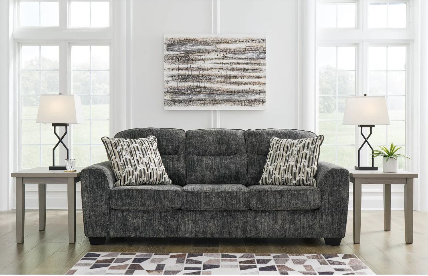 Lonoke Living Room Set In Gunmetal 50504U1