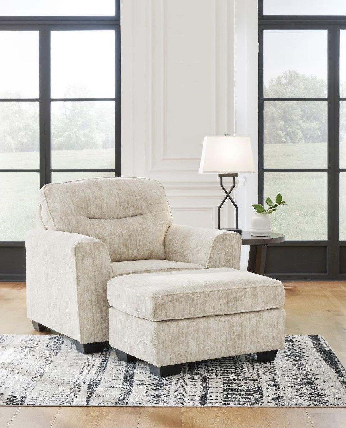 Lonoke Ottoman In Parchment 5050514