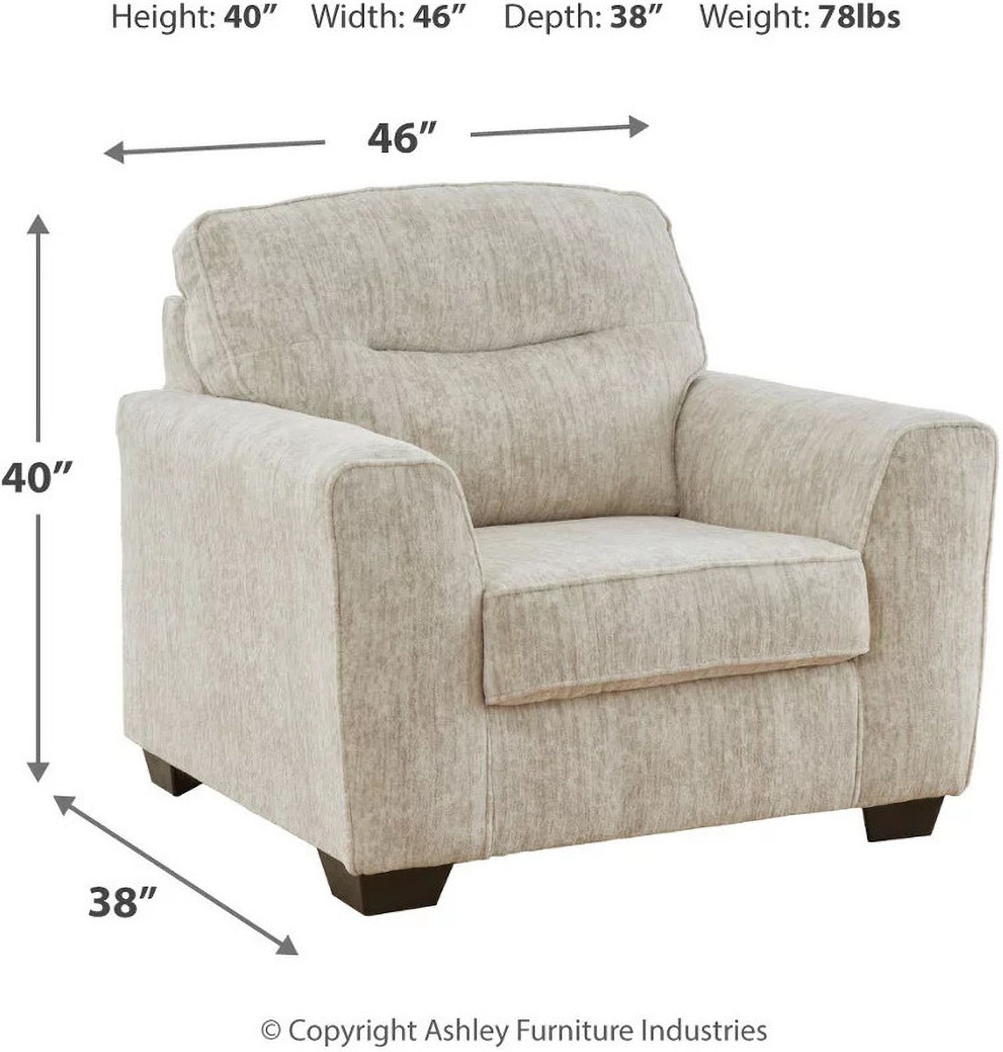 Lonoke Chair and a Half In Parchment 5050523