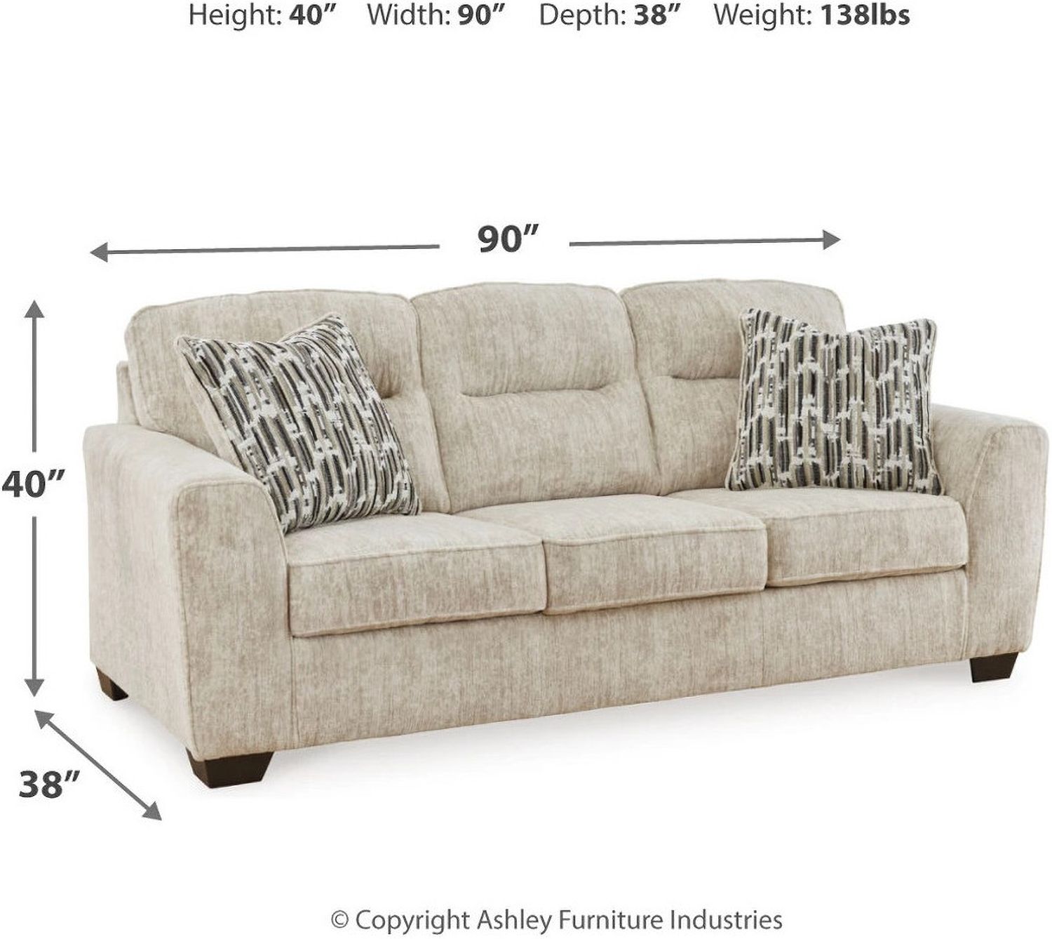 Lonoke Living Room Set In Parchment 50505U1