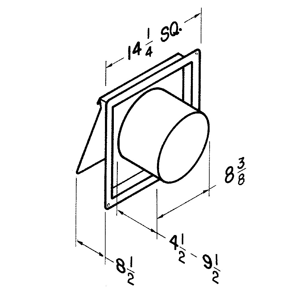 250 CFM Chain-Operated, Through-Wall Ventilation Fan 507, product image 4 of 7