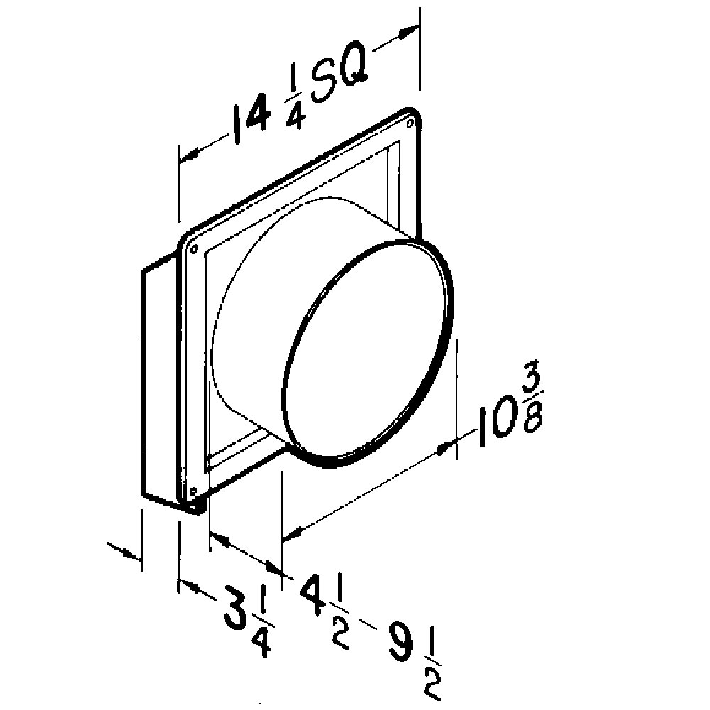290 CFM Through-Wall Ventilation Fan 508