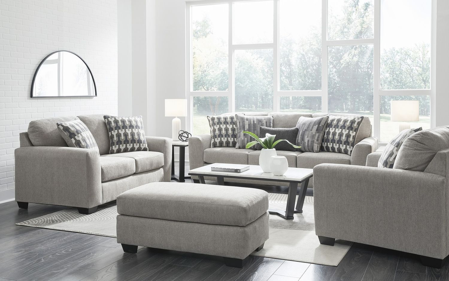 Avenal Park Ottoman In Flannel 5080514