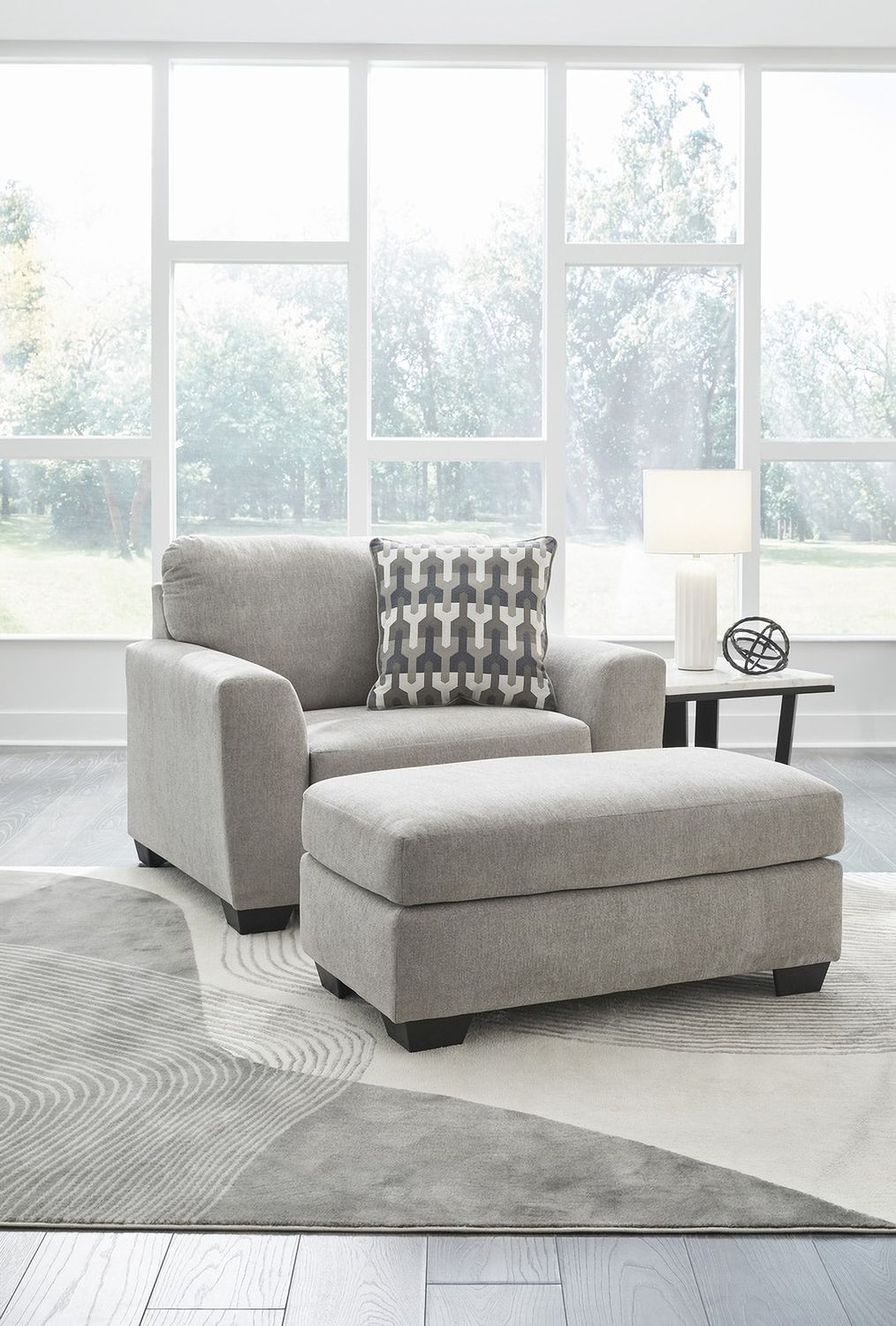 Avenal Park Ottoman In Flannel 5080514