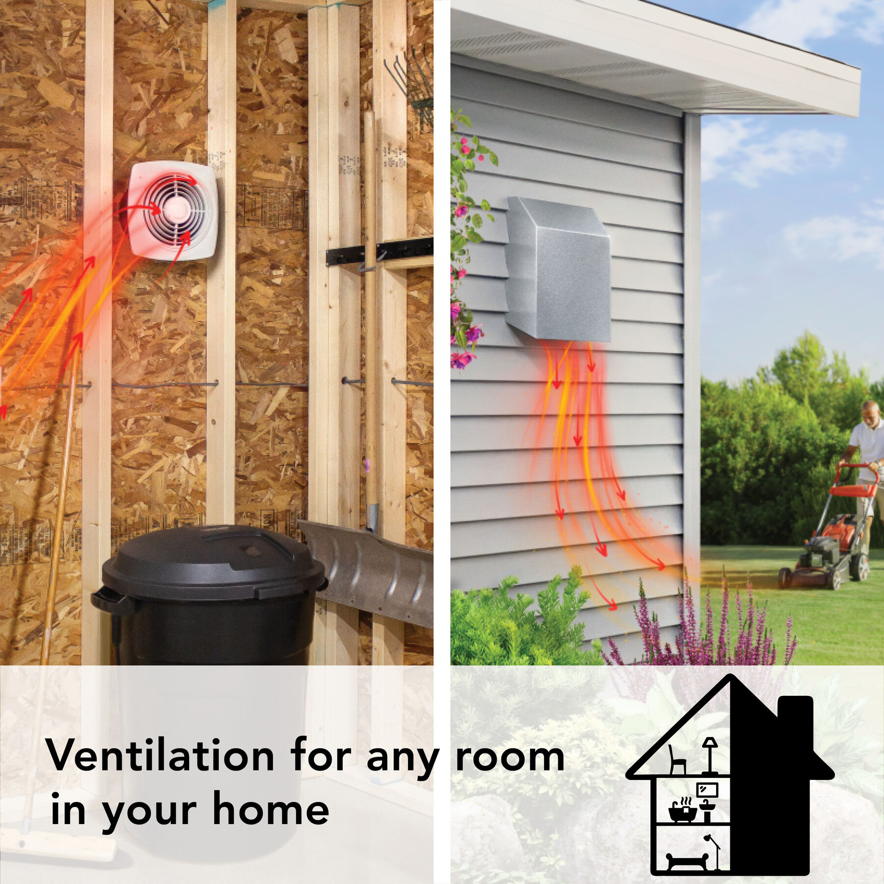 200 CFM Through-Wall Ventilation Fan 509