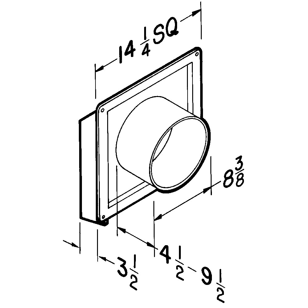 200 CFM Through-Wall Ventilation Fan with On/Off Switch 509S