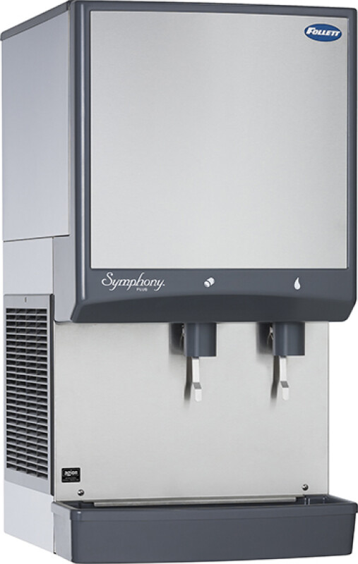 Symphony Plus 50ci414w-l Ice And Water Countertop Dispenser With Lever Dispense 50 Lbs Of Chewblet Nugget Ice And Produces Up To 425 Lbs Daily 50CI414WL