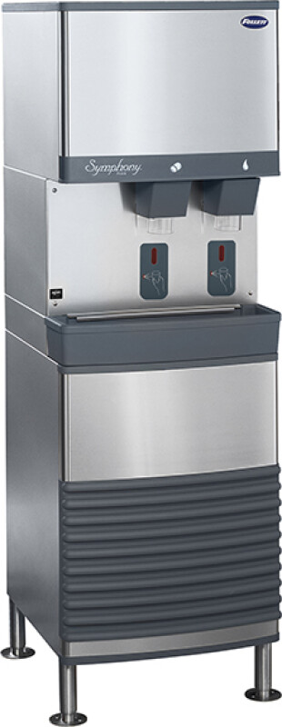 Symphony Plus 50fb414w-s Ice And Water Freestanding Dispenser With Sensorsafe Infrared Dispense 50 Lbs Of Chewblet Nugget Ice And Produces Up To 425 Lbs Daily 50FB414WS