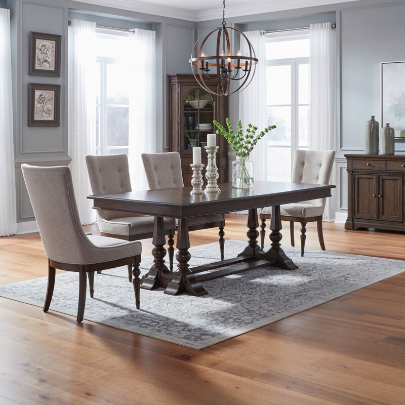 Arden Road Opt 5 Piece Trestle Table Set 512DRO5TRS