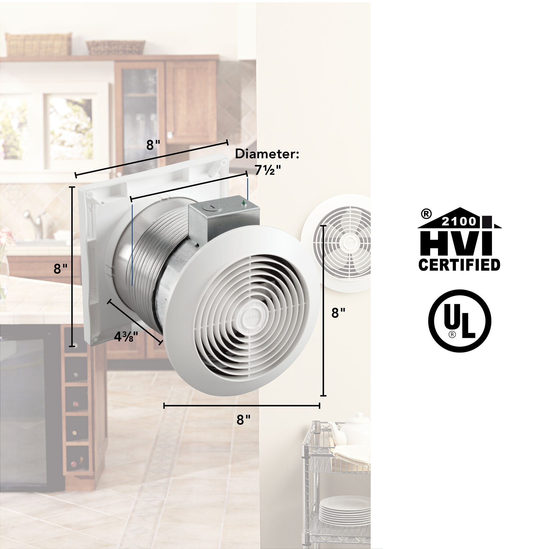 70 CFM Through-Wall Ventilation Fan 512M