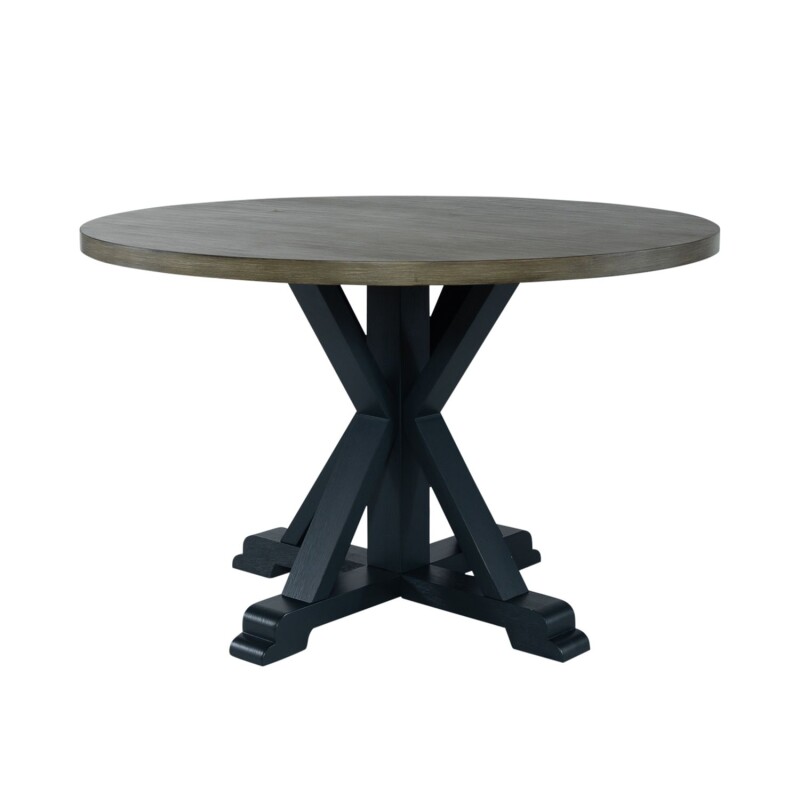Lakeshore Single Pedestal Table- Navy 519NYT4848